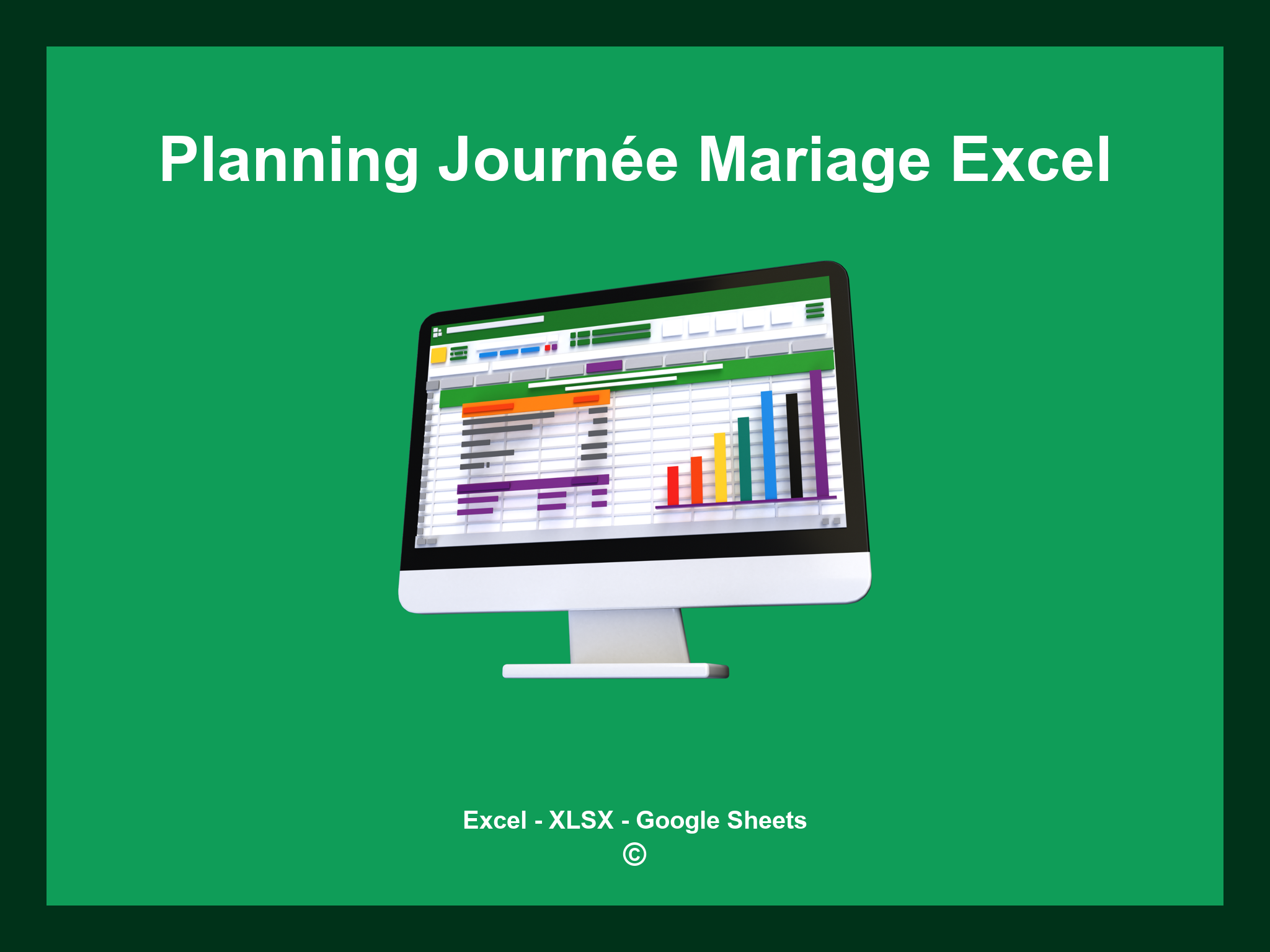 Planning Journée Mariage Excel